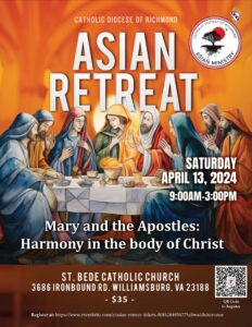 Office of Asian Ministry | Asian Retreat @ St. Bede Catholic Church